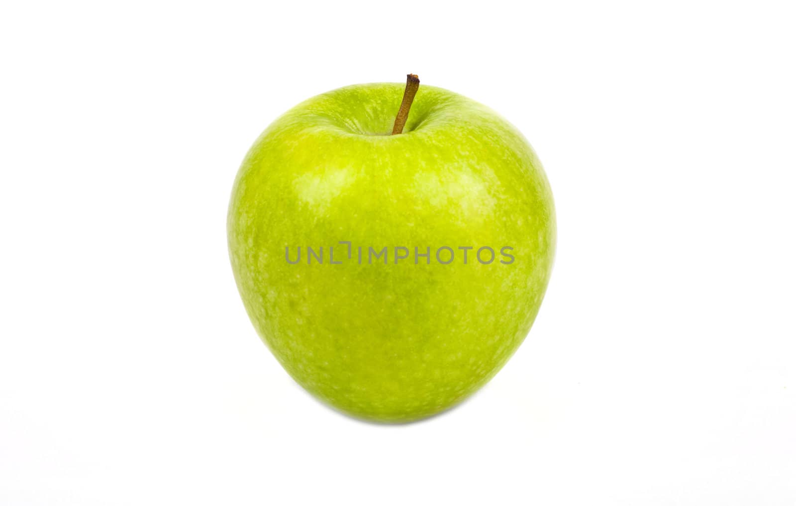 Green Apple on a white background.