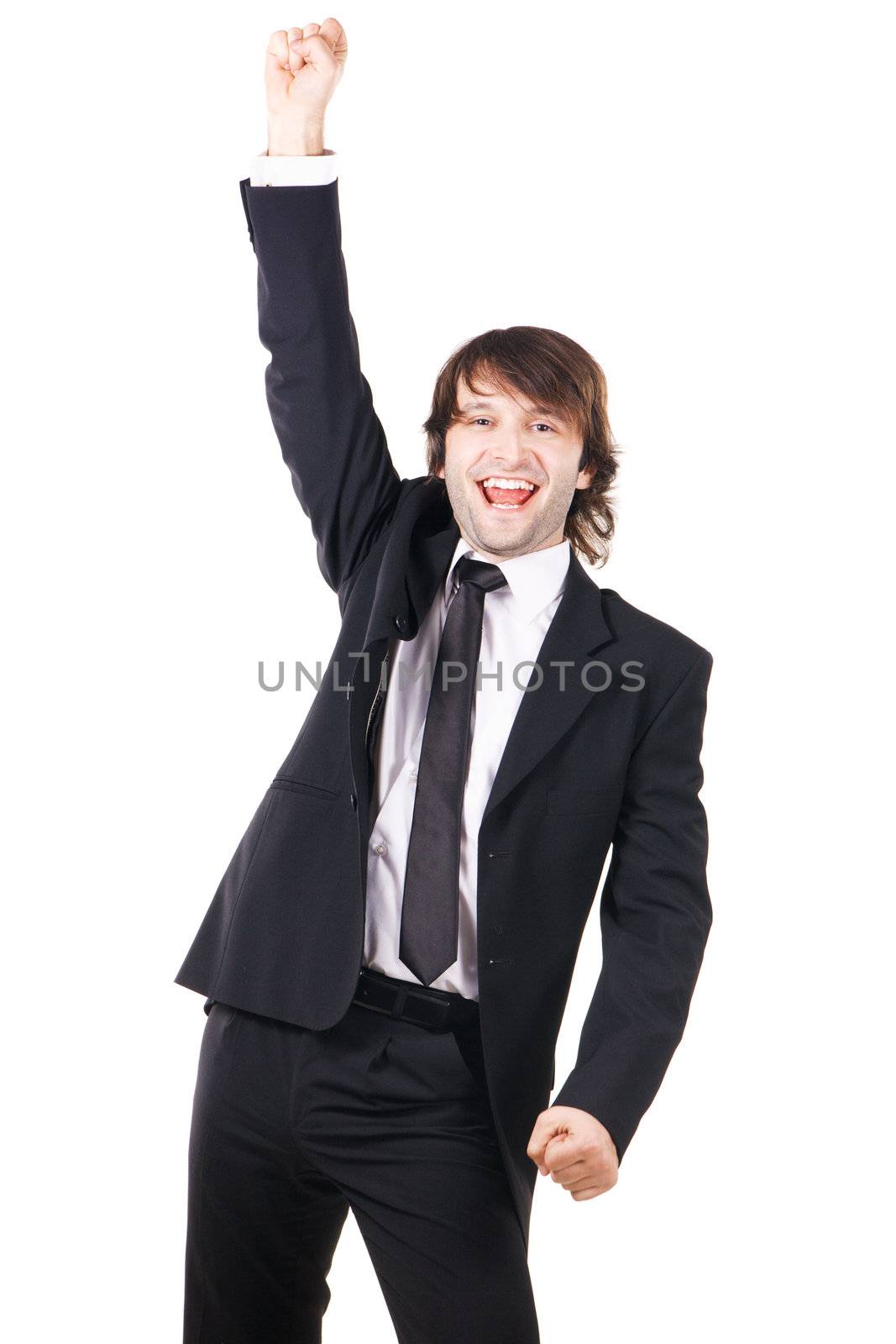 Handsome young man in business suit, studio photo