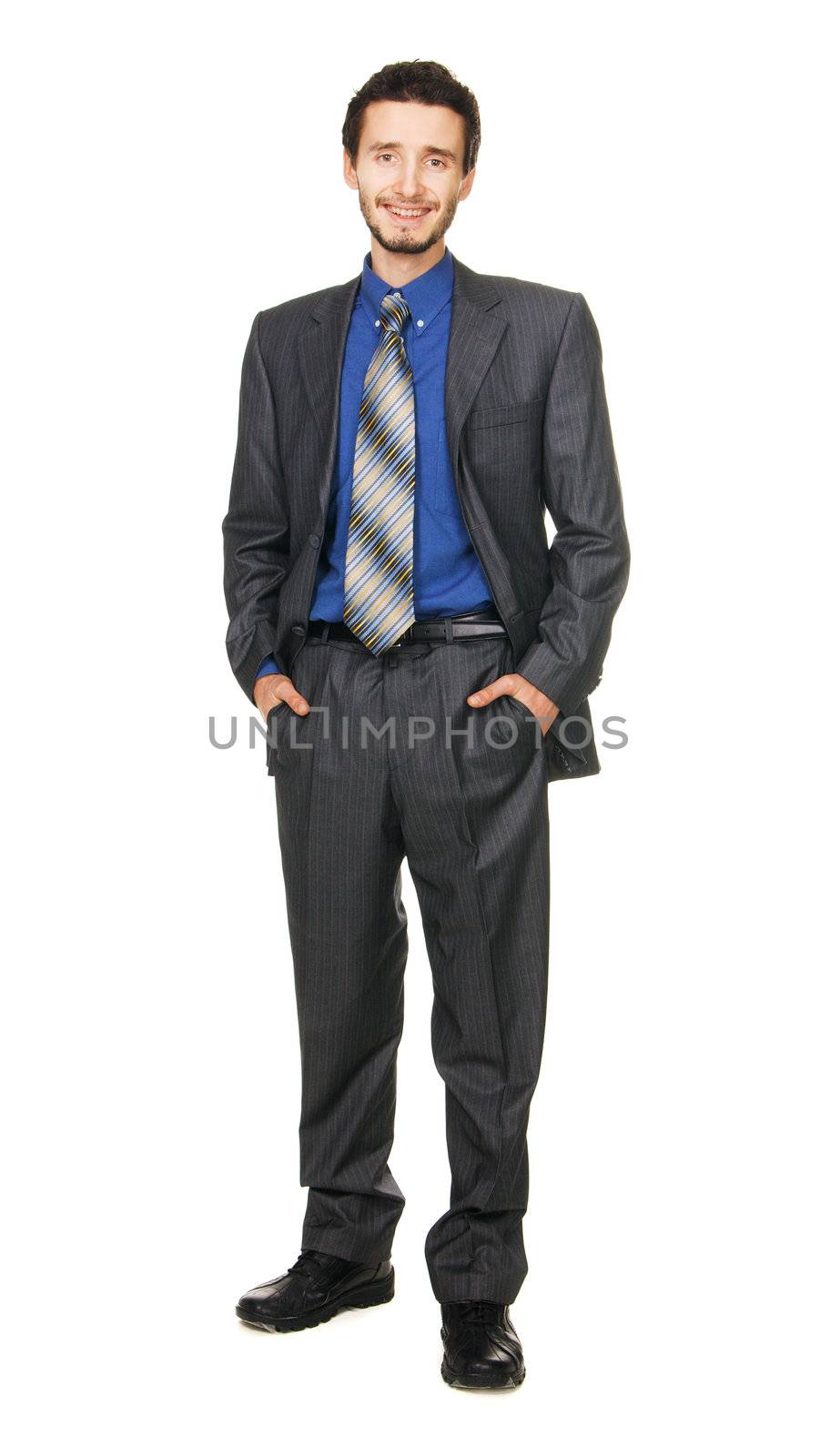 Young handsome businessman studio portrait