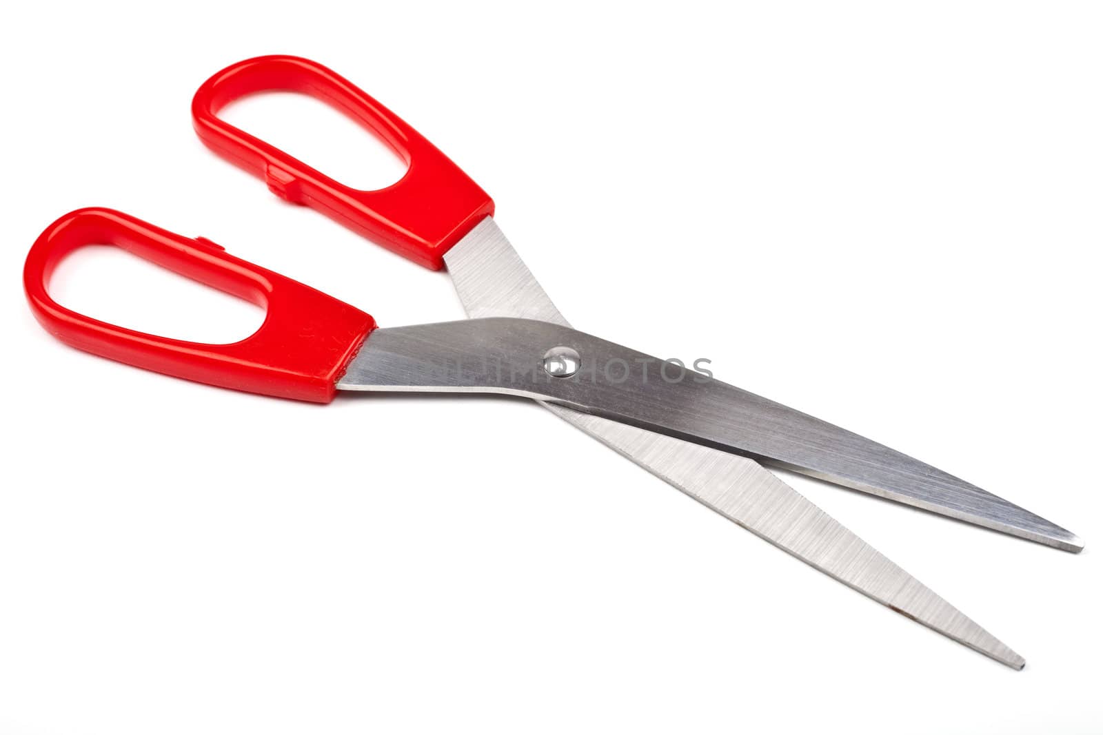 Pair of Scissors on a white background.