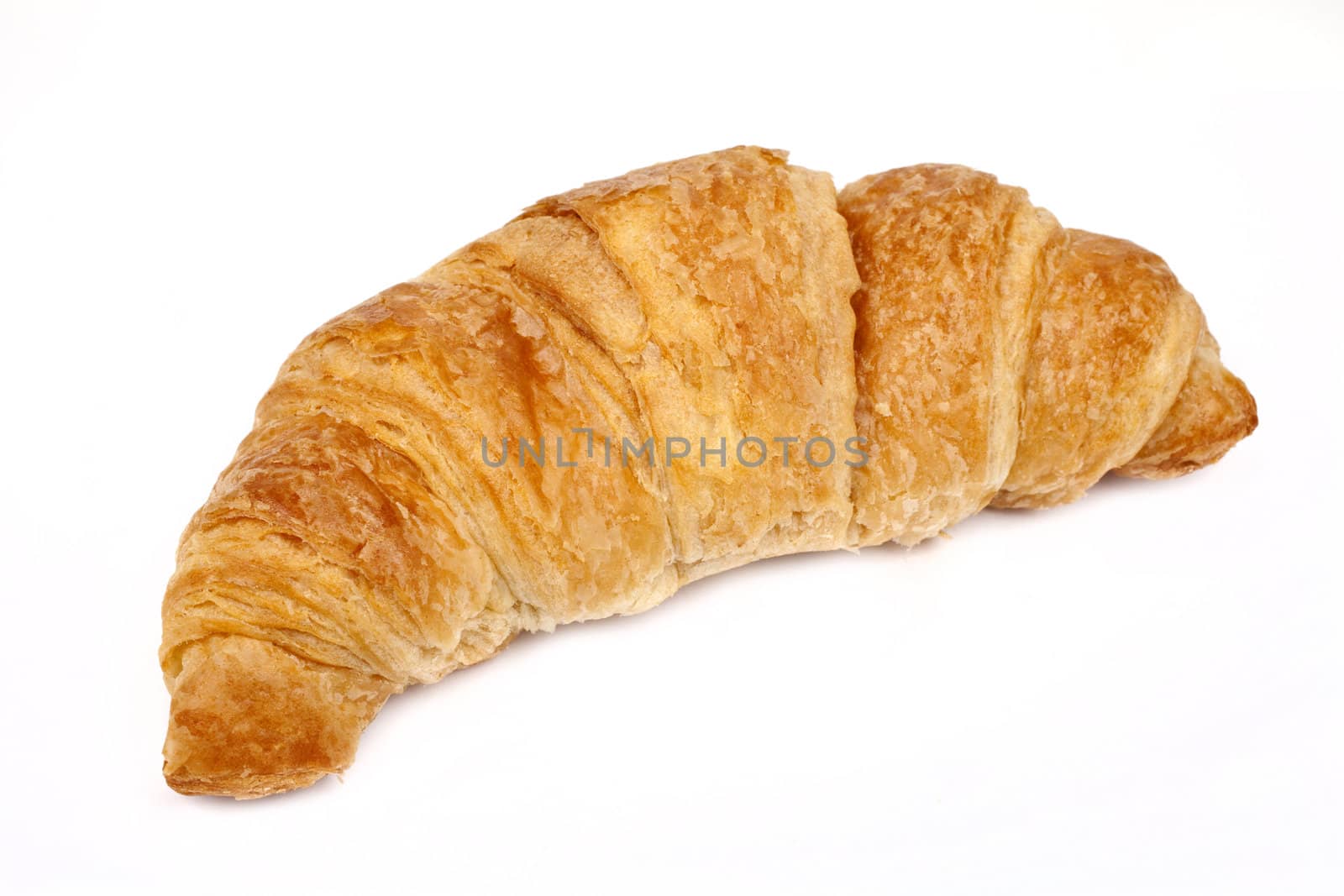 Croissant on a white background.