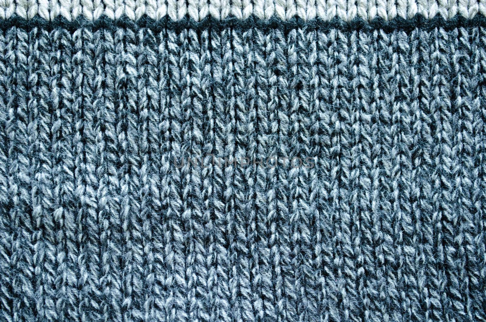 Knitted wool texture background of grey and black color.