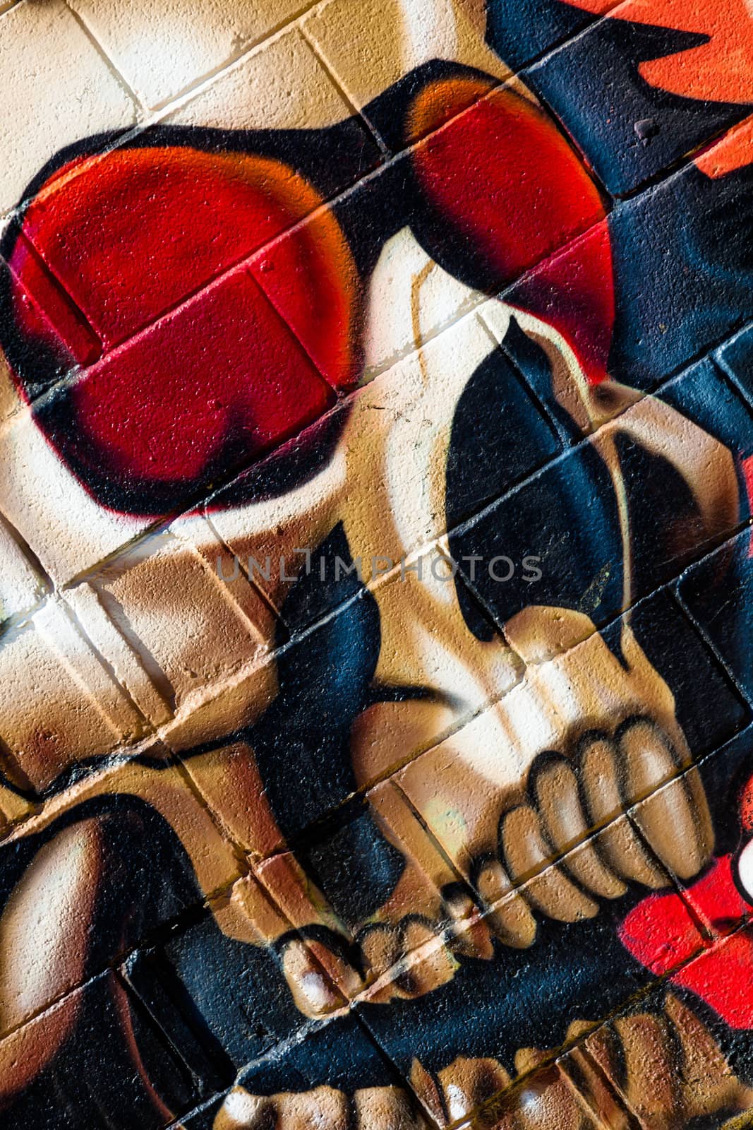 PUERTO REAL, CADIZ, SPAIN-JUL 15: Graffiti of unidentified artist on the first tournament of Graffiti of Puerto Real on Jul 15, 2011, in Puerto Real,  Spain