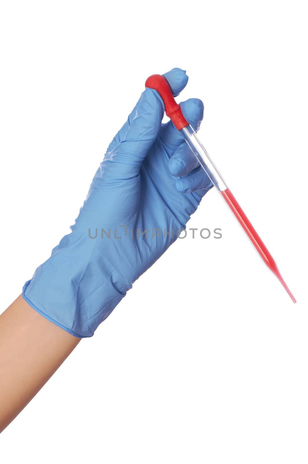 Doctor research a sample of blood for vaccine
