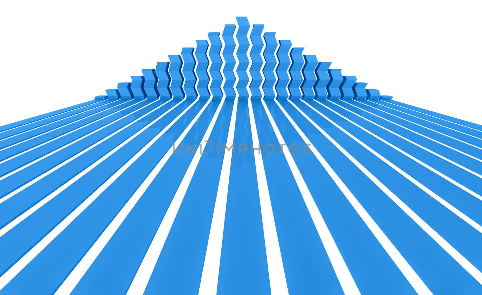 Curved blue 3d lines as a background
