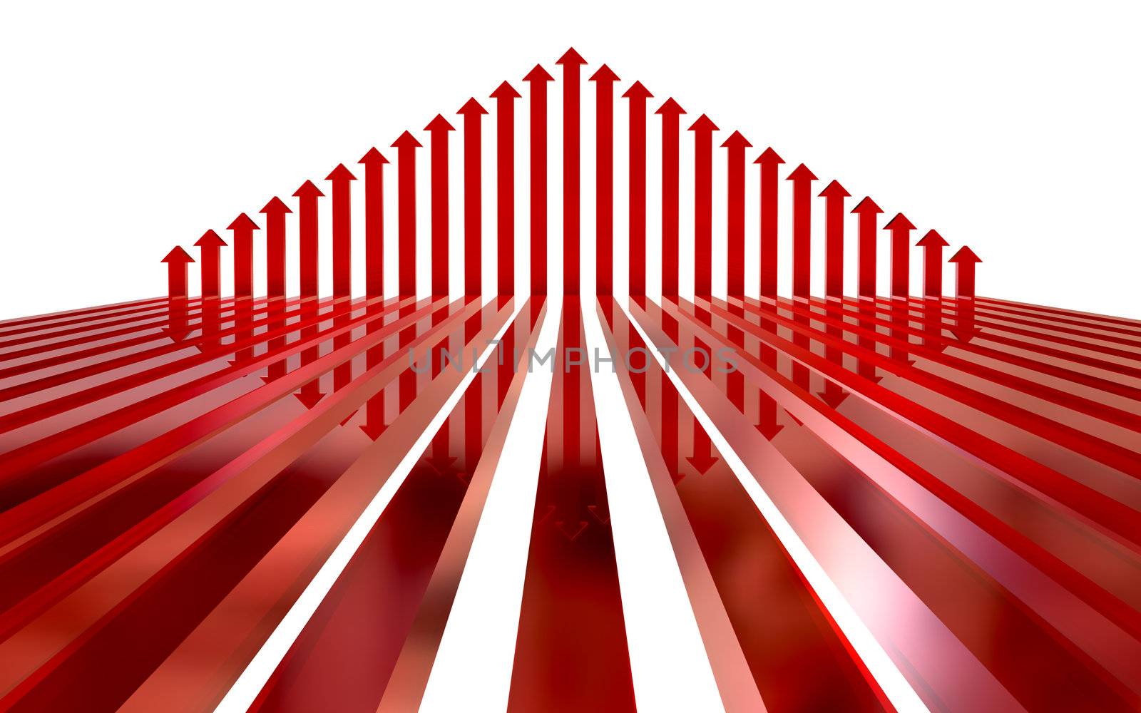 Red arrows move to the goal as a symbol of progress