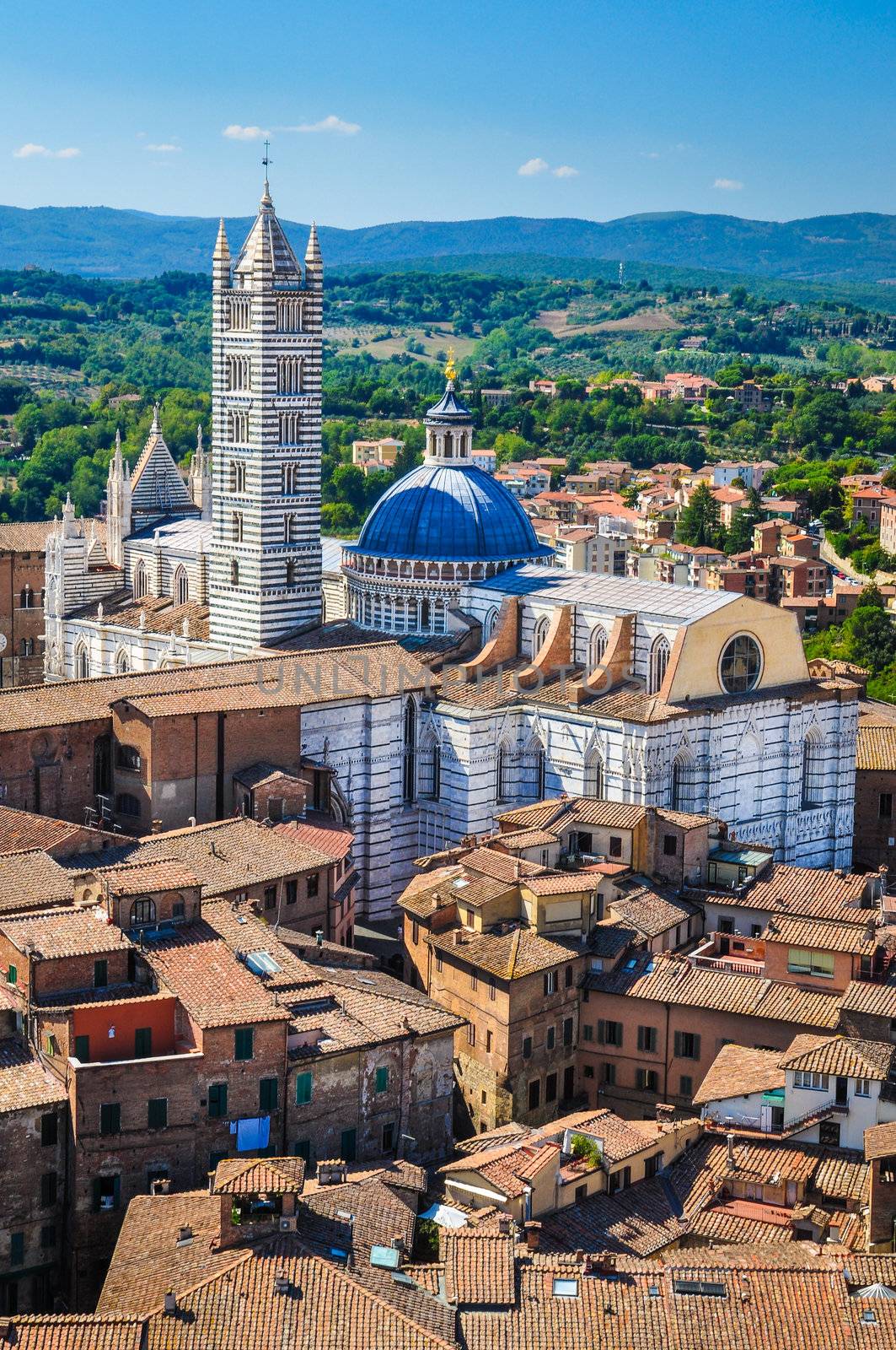 Siena Duomo view cityscape during the day, Tuscany, Italy