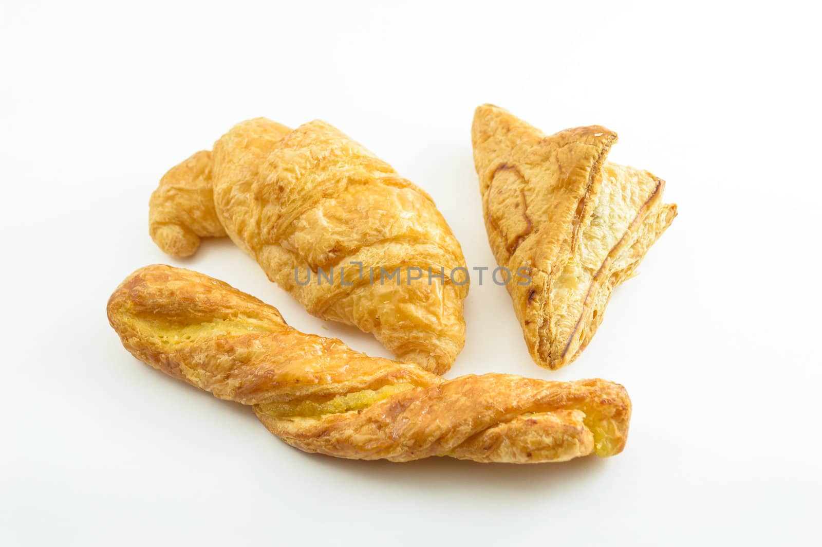 Bread isolated on white