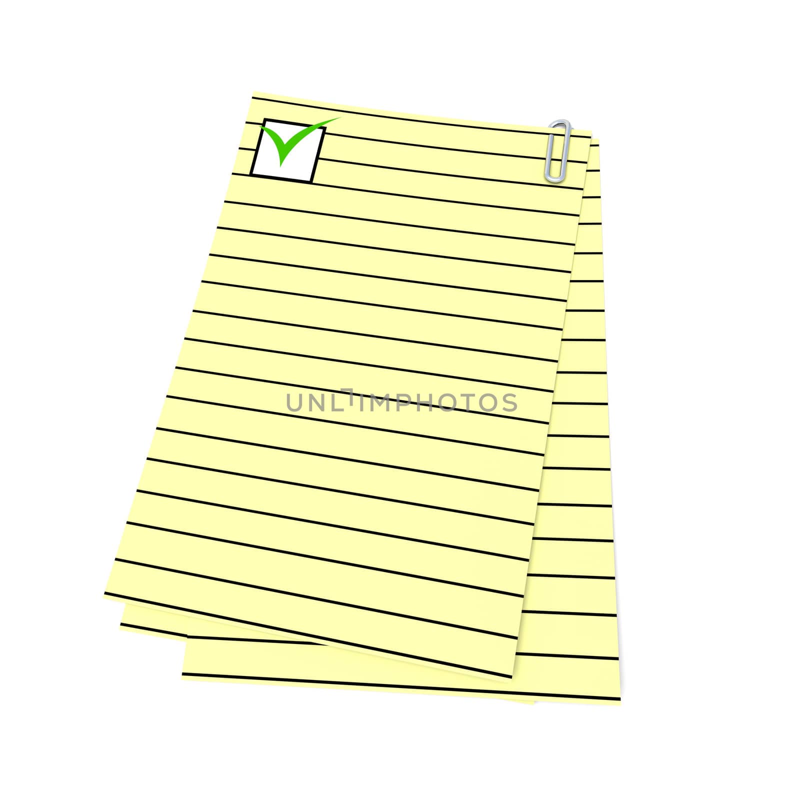 stack of documents on the white background