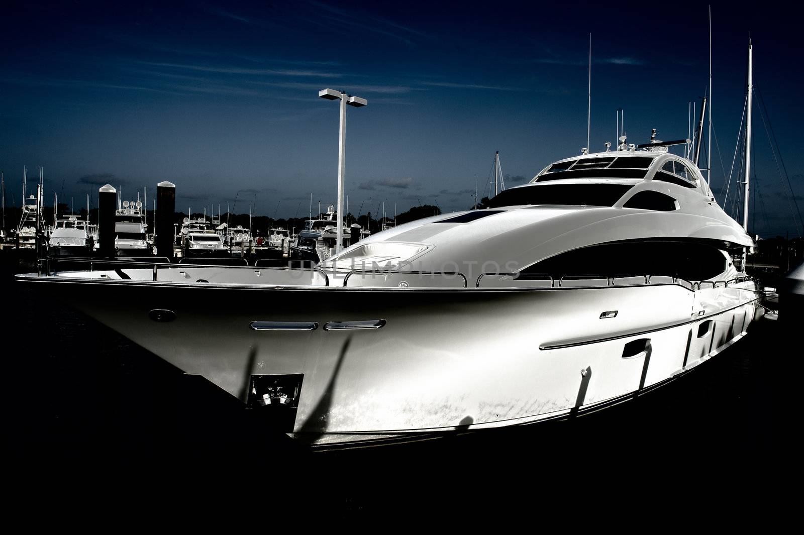 expensive white yacht by kozzi