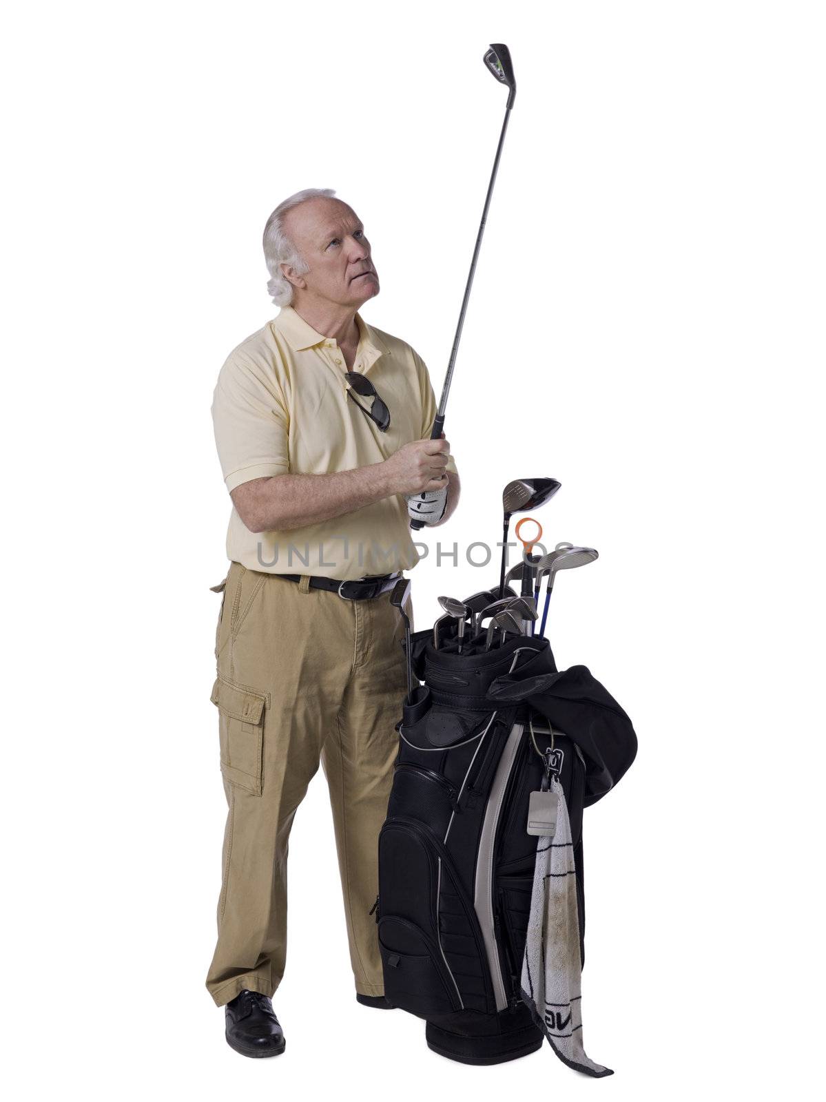 old man holding golf club by kozzi