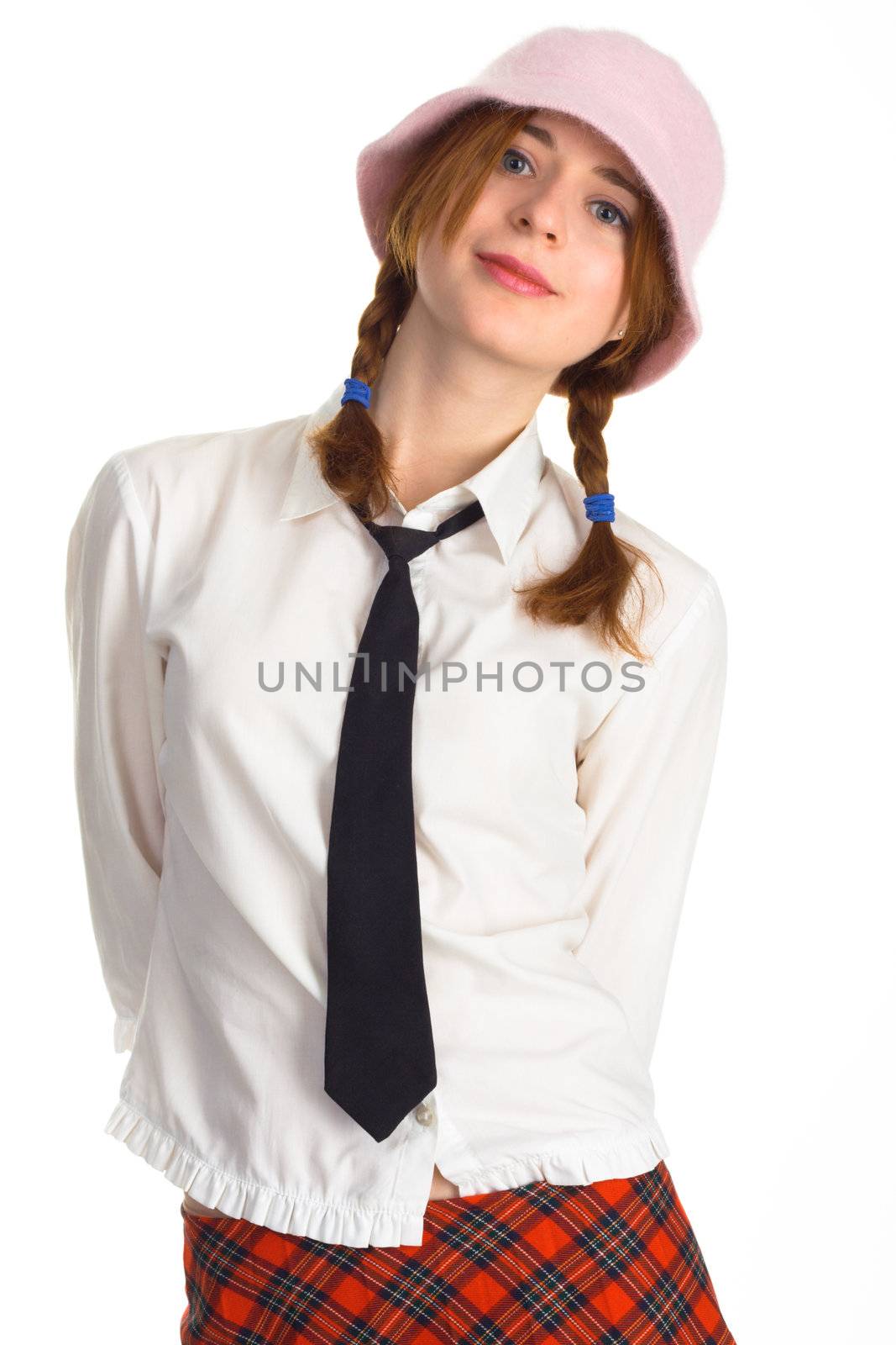 Sexy girl with a tie by Gdolgikh