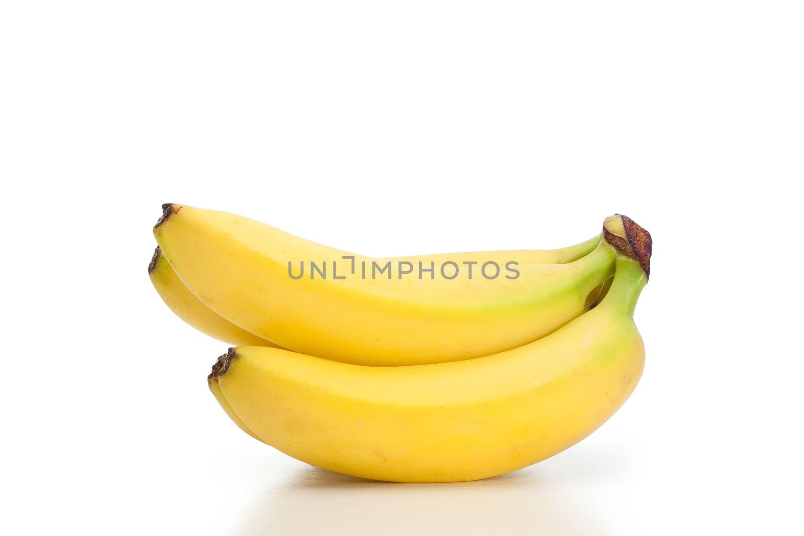 Bananas on a white background