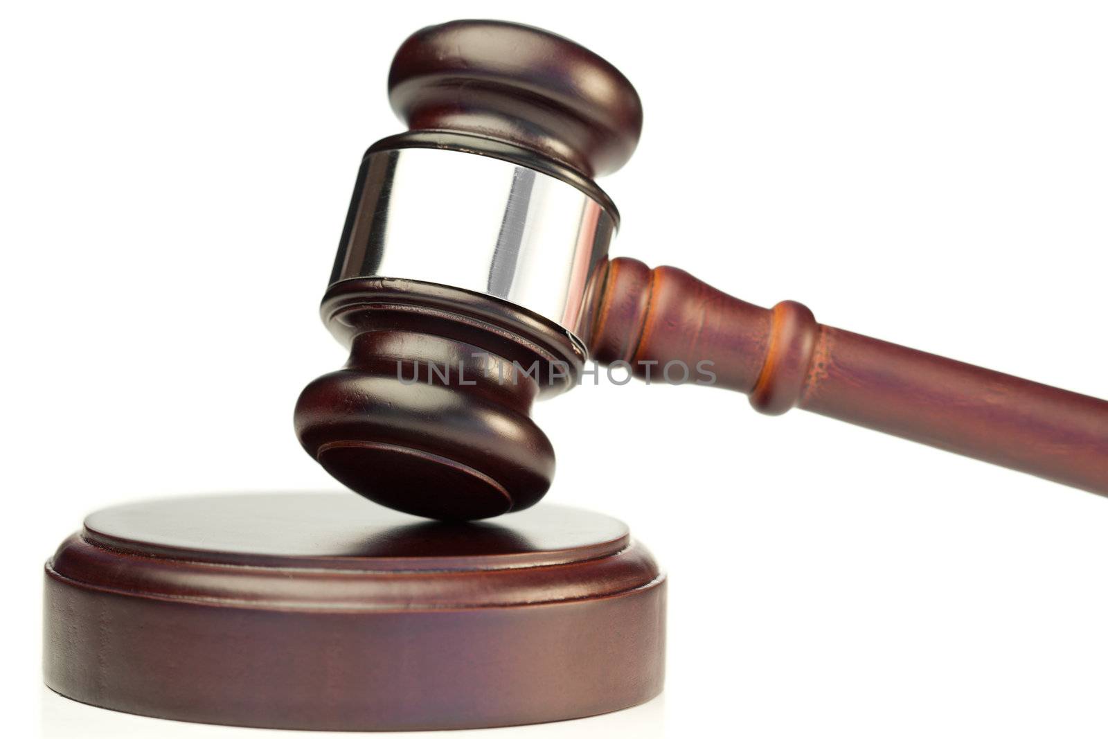 Gavel on a white background