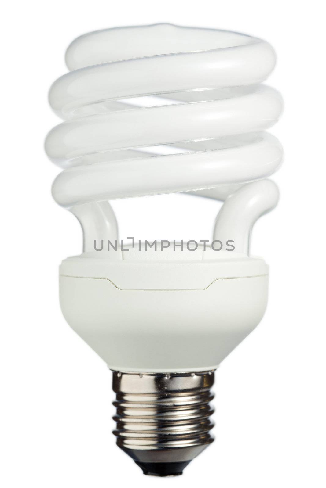 Light bulb on a white background