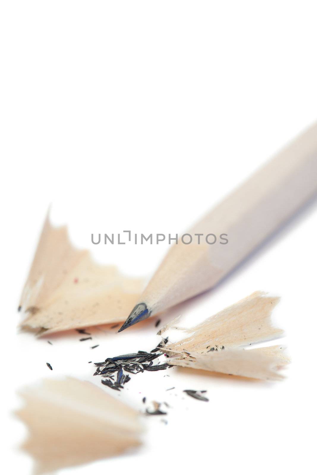 White pencil on a white background