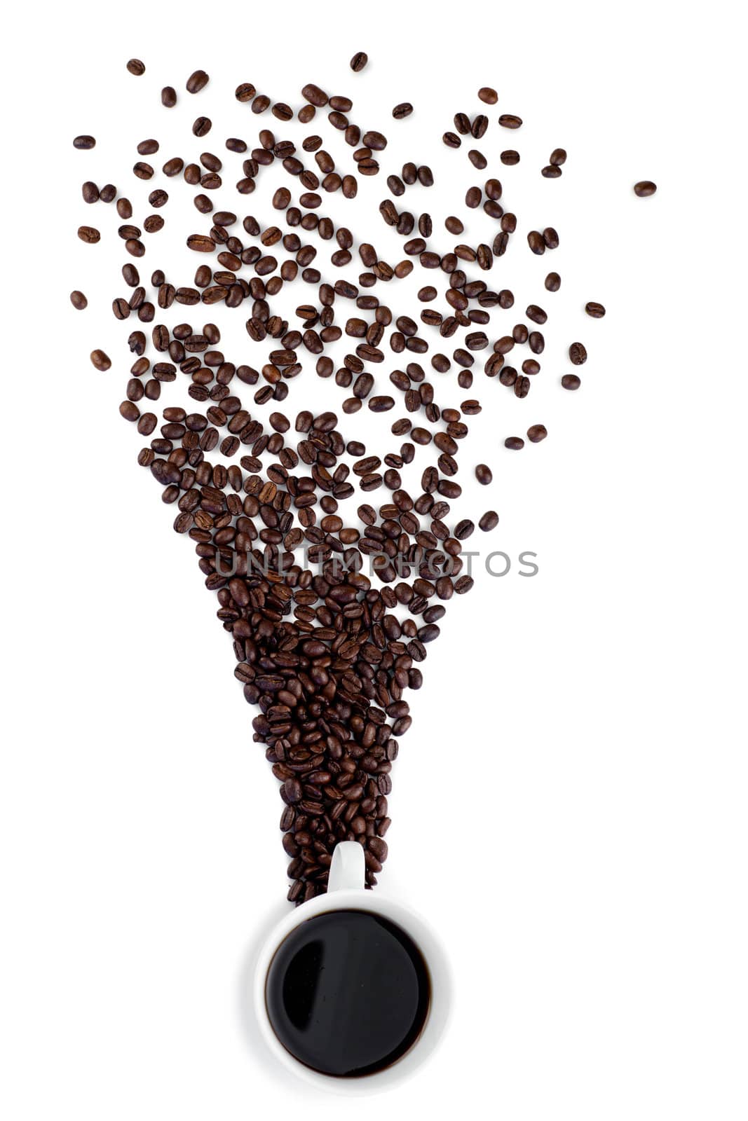 Coffee on a white background
