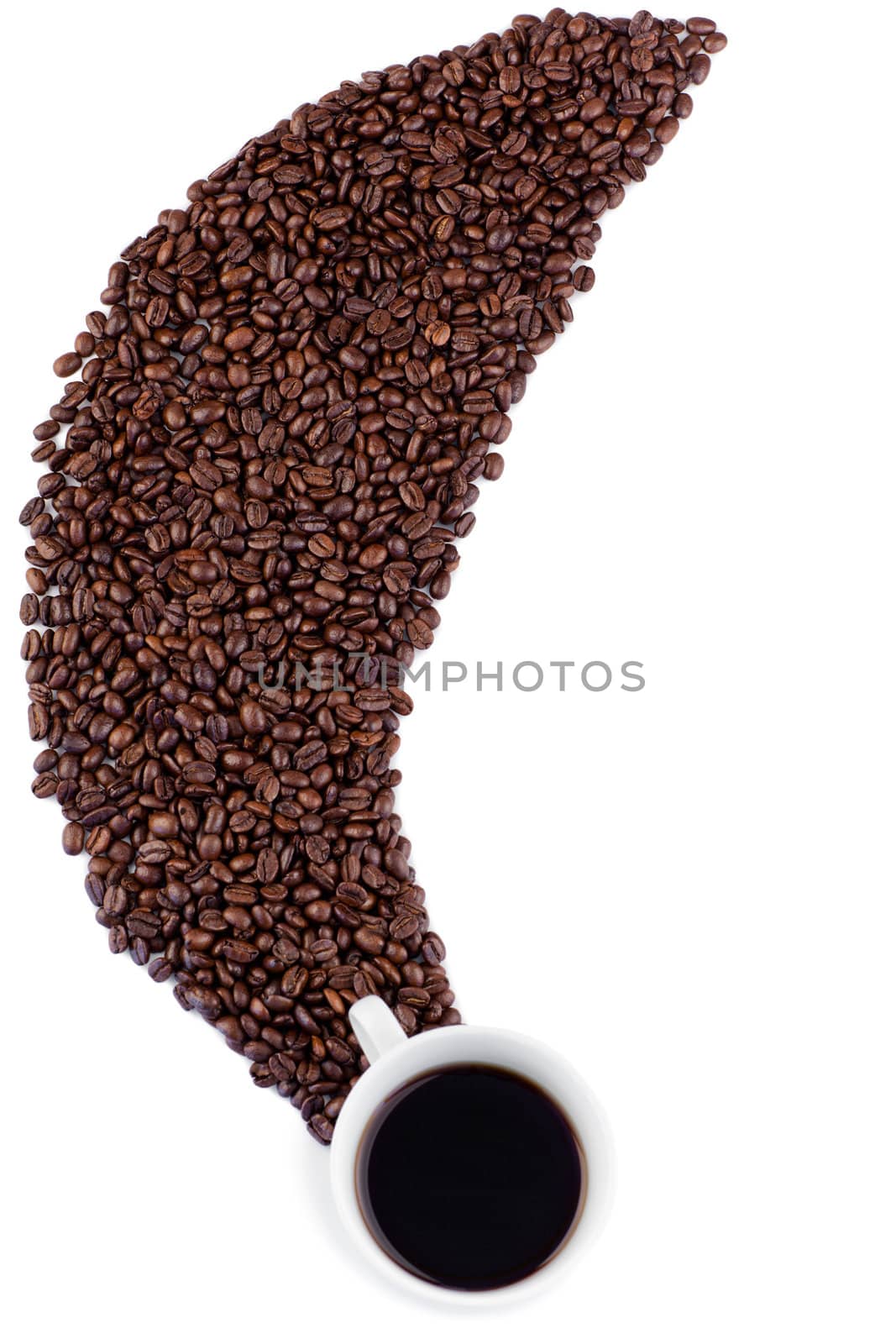 Coffee on a white background