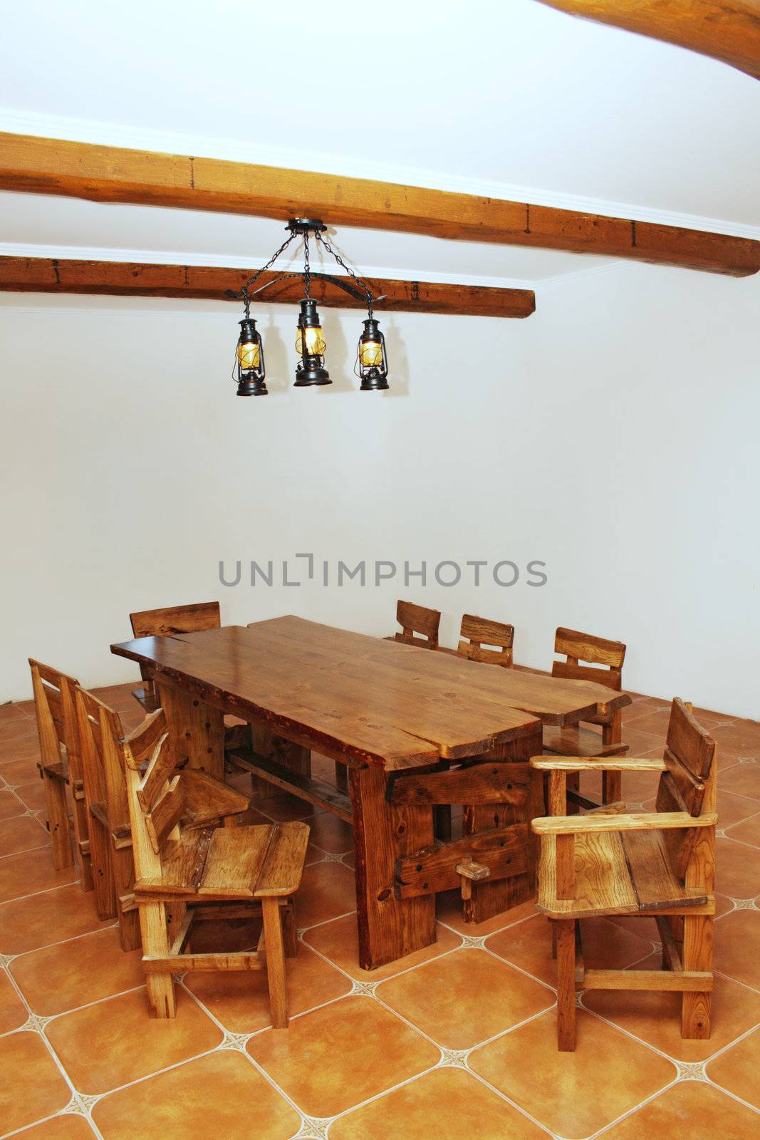 Hand-made large kitchen table by Gdolgikh