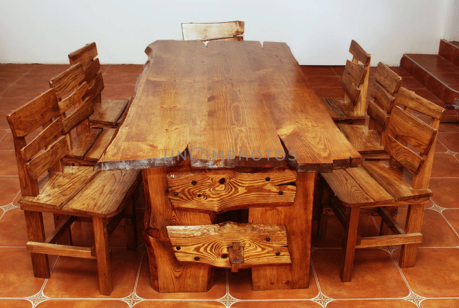 Hand-made large kitchen table by Gdolgikh