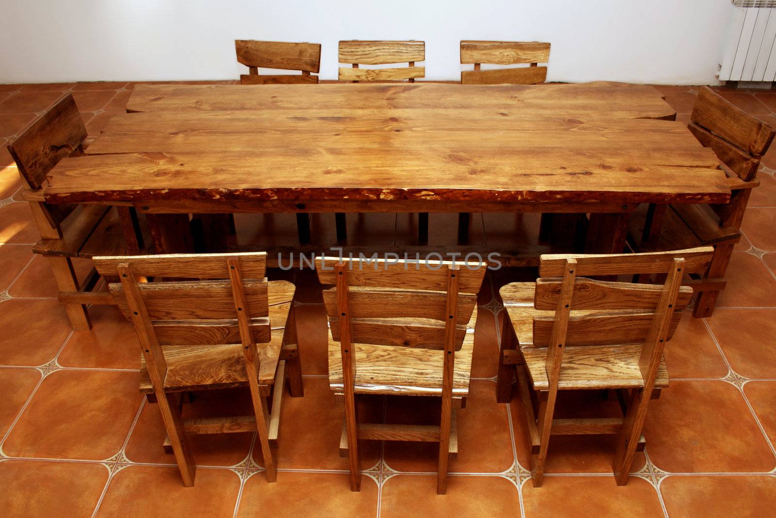 Hand-made large kitchen table by Gdolgikh