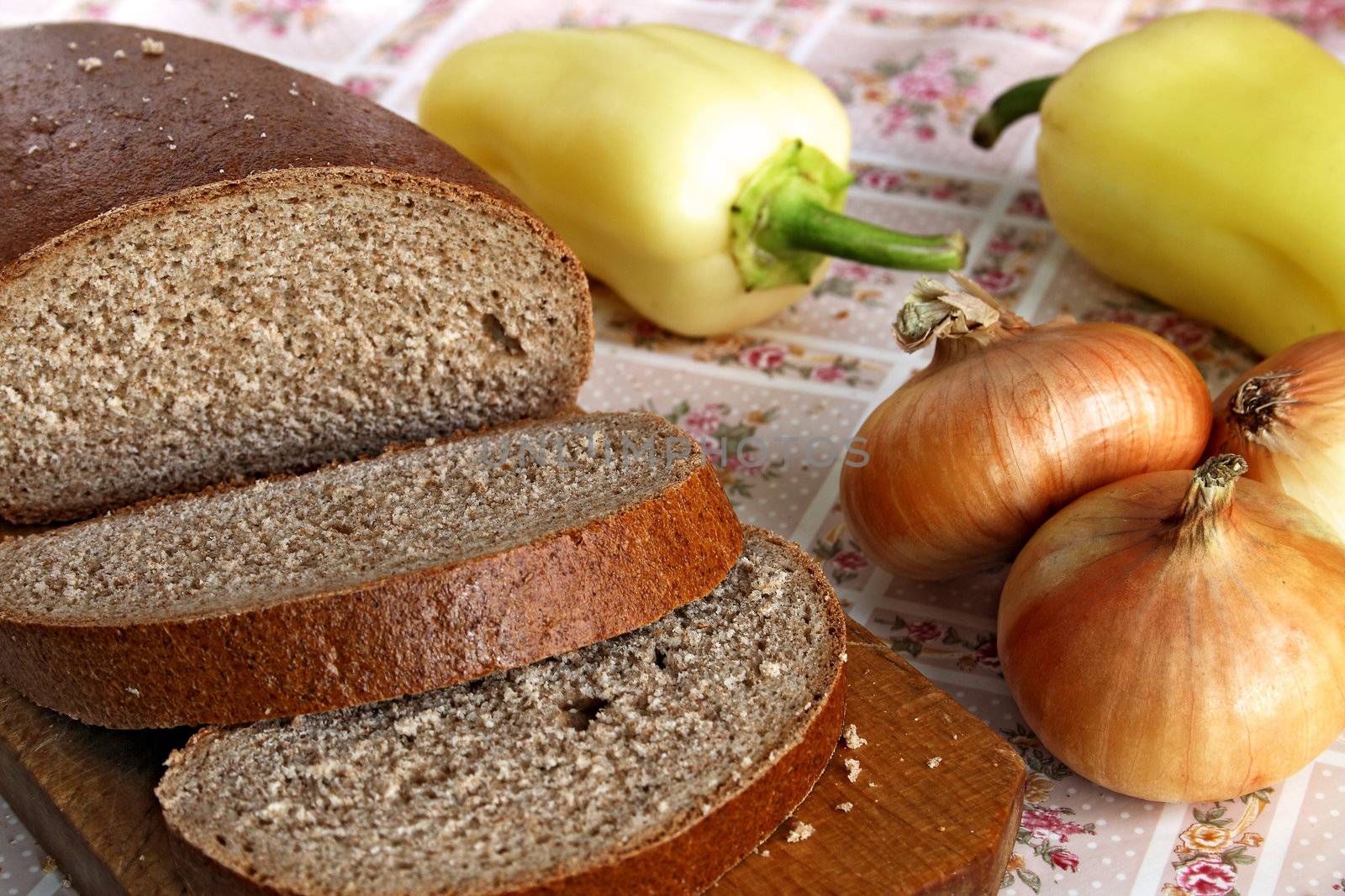 Organic Bread and Vegetables by Gdolgikh