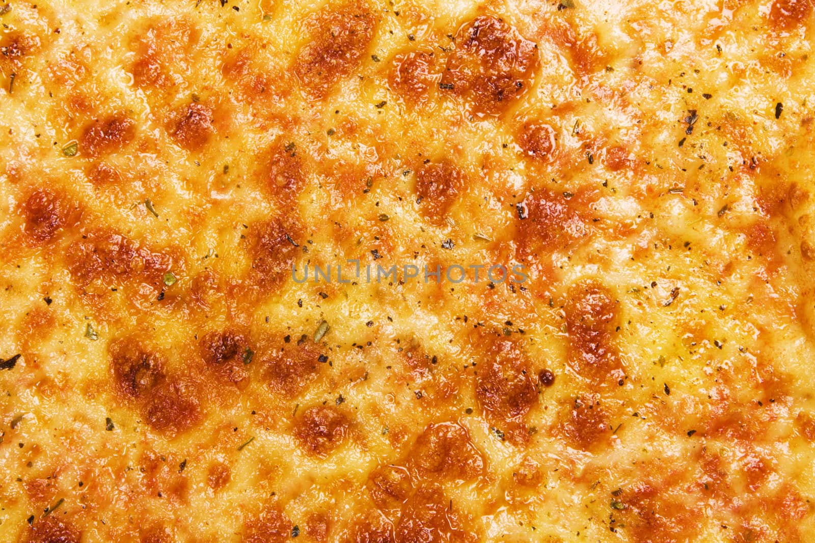 Closeup picture of cheese pizza