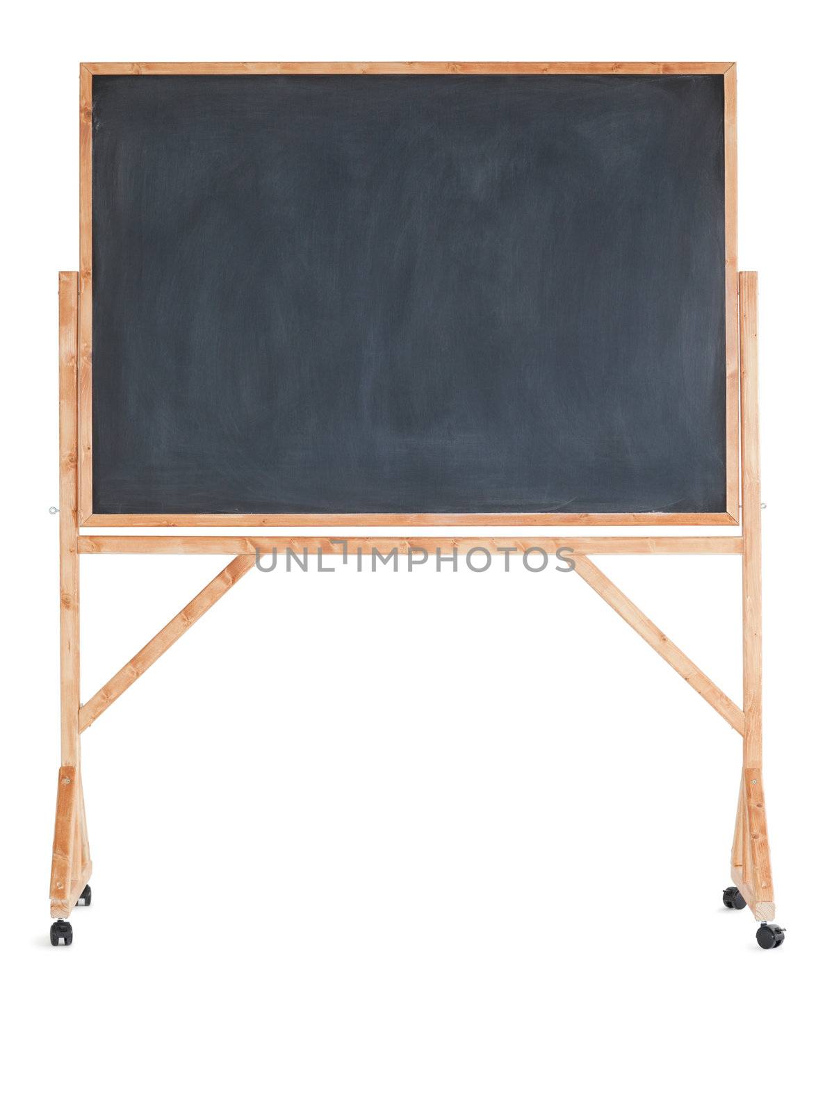 Black chalkboard on a white background