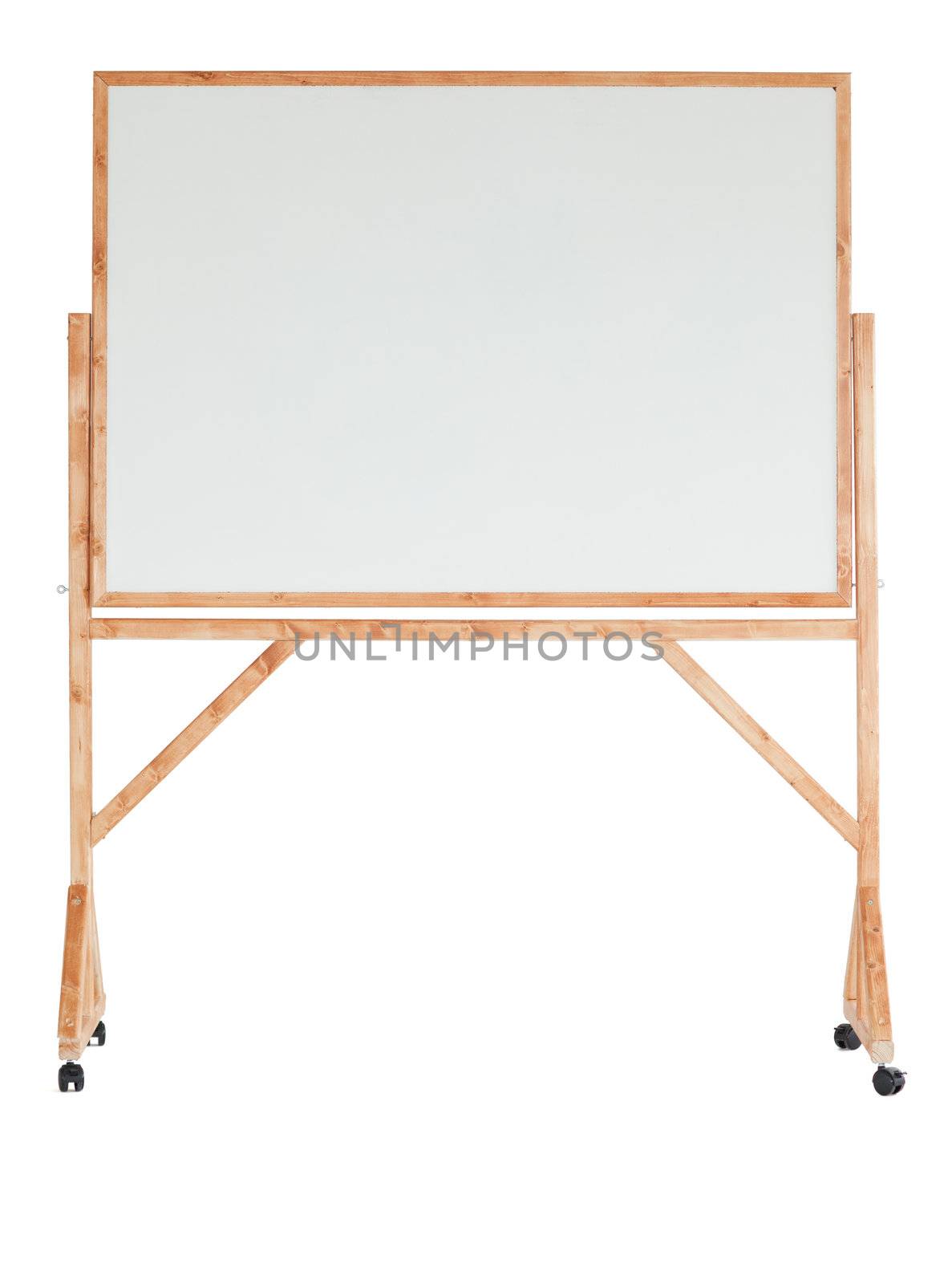 White chalkboard on a white background