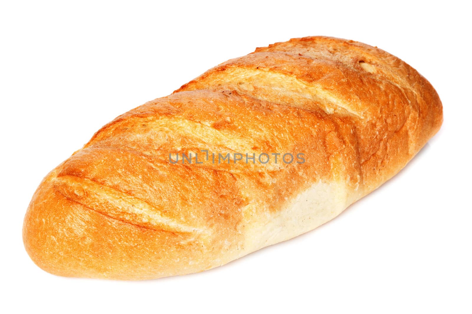 Bread loaf isolated on white background