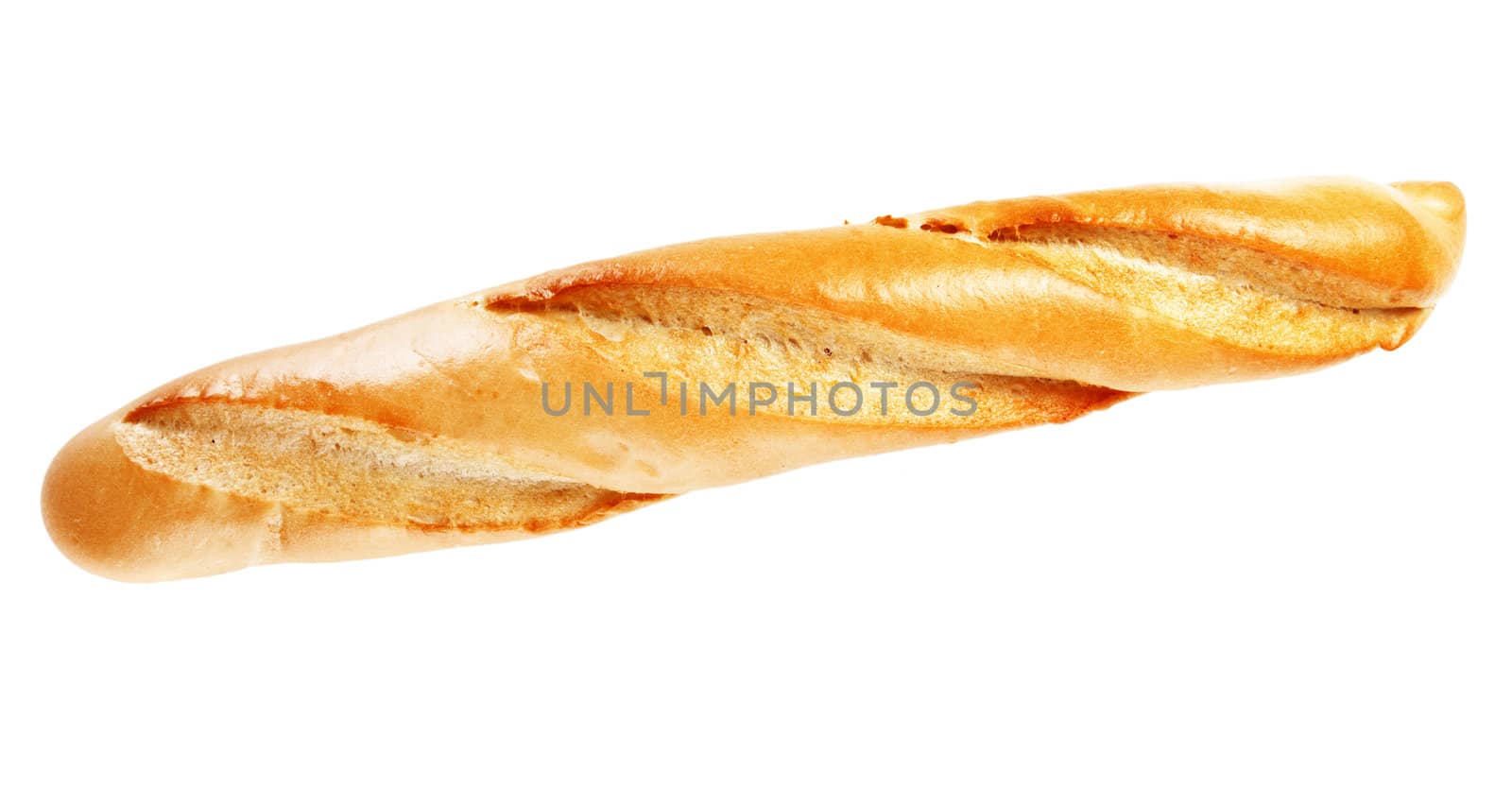 Bread loaf isolated on white background