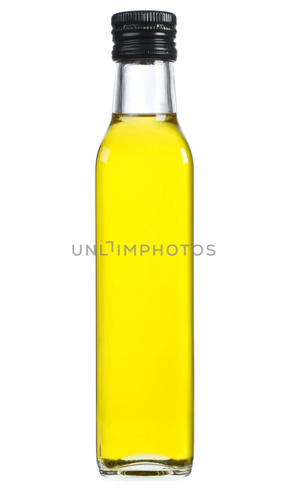 Bottle of olive oil, isolated on white background