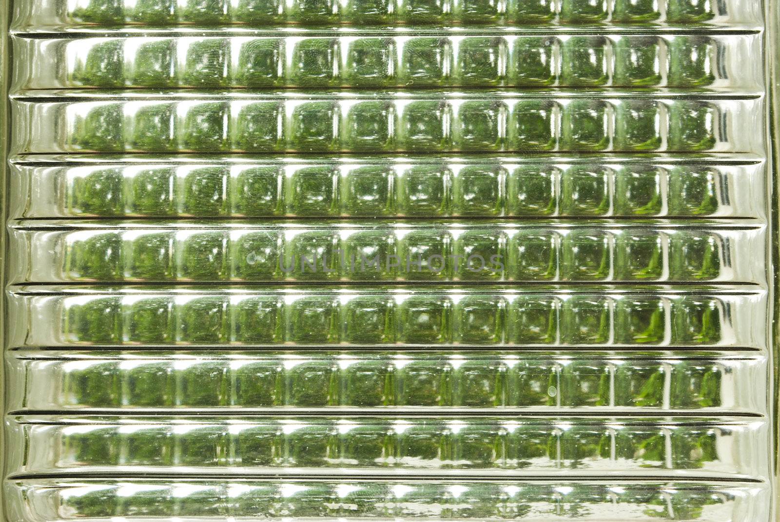 Sunlight through the glass.