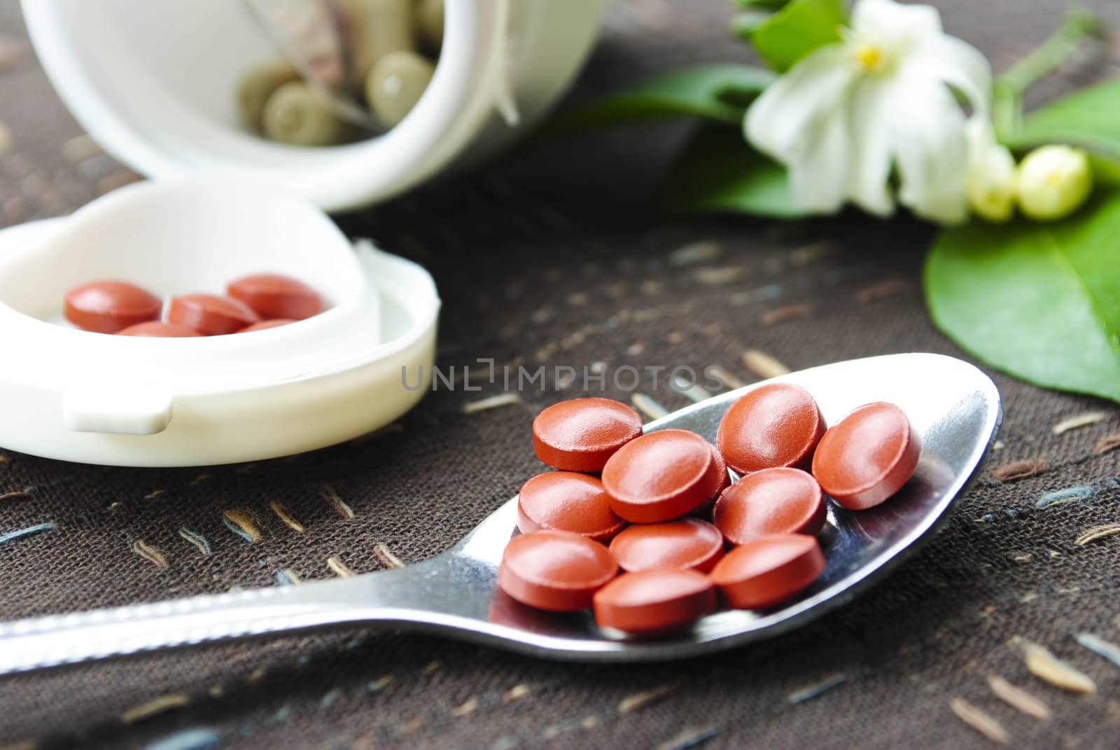 Silver Spoon with Pills