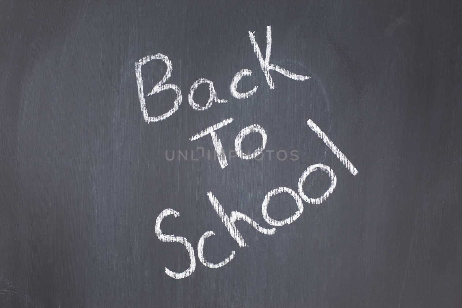 Blackboard with "back to school" written on it