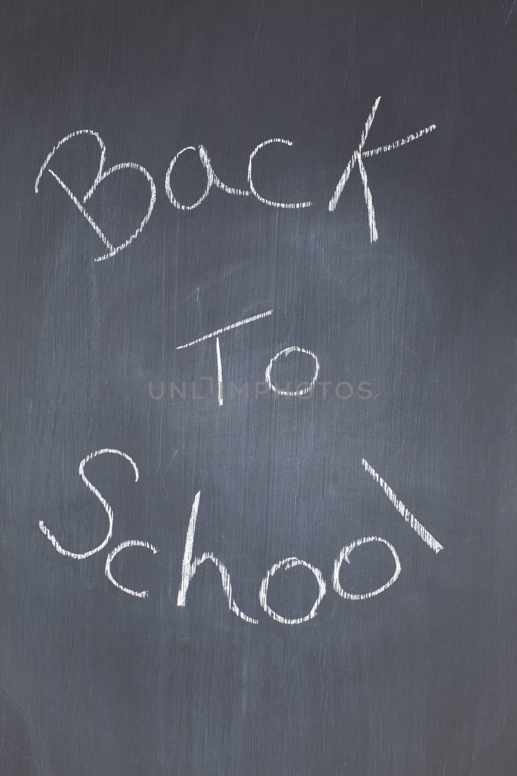 Blackboard with "back to school" written on it