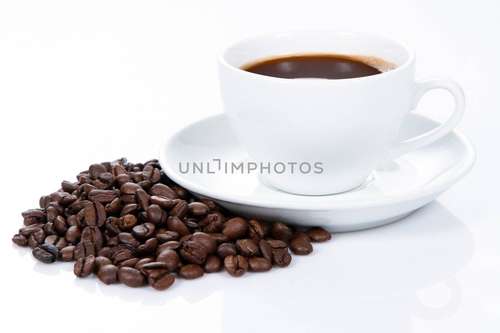 Coffee cup on white background