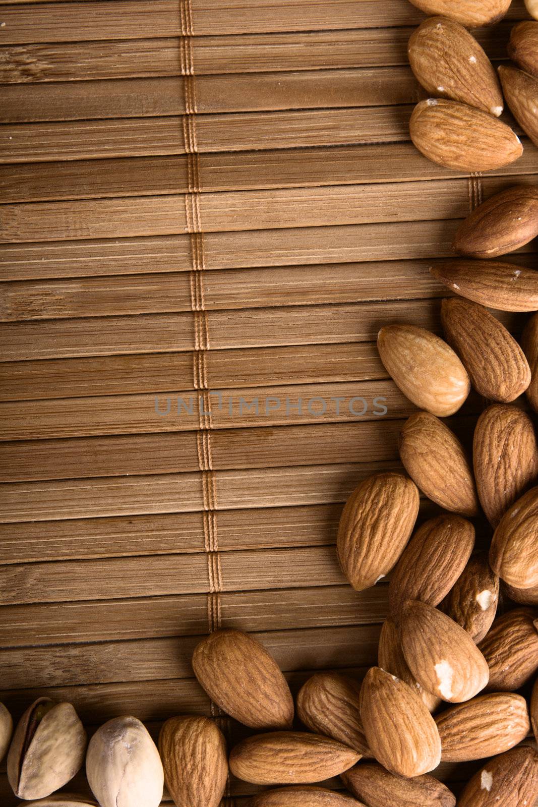 Background made of delicious nuts by Gdolgikh