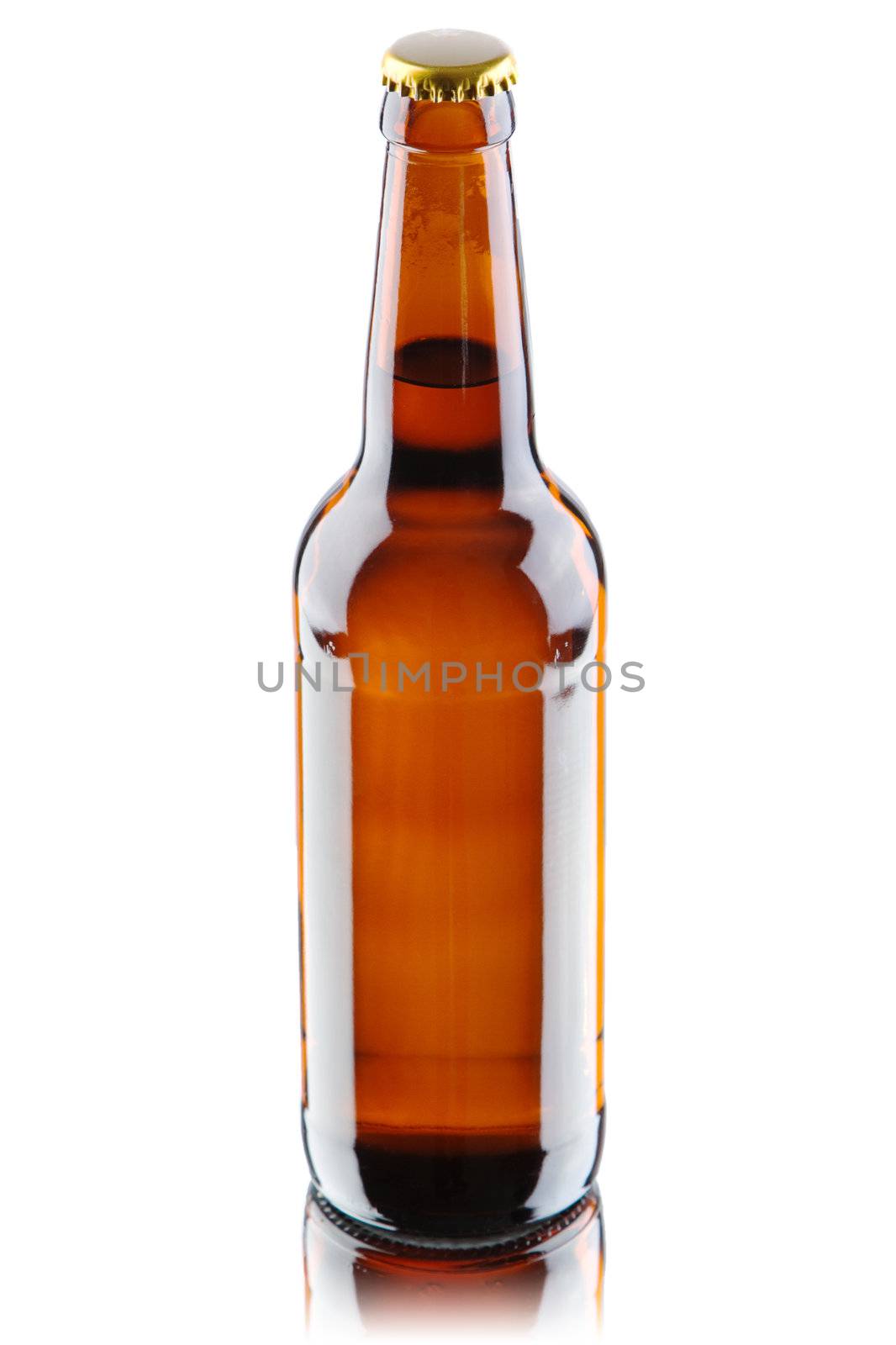 Beer bottles isolated on white background by Gdolgikh