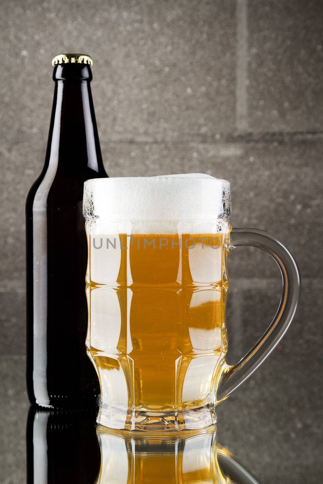 Beer still life, studio photo