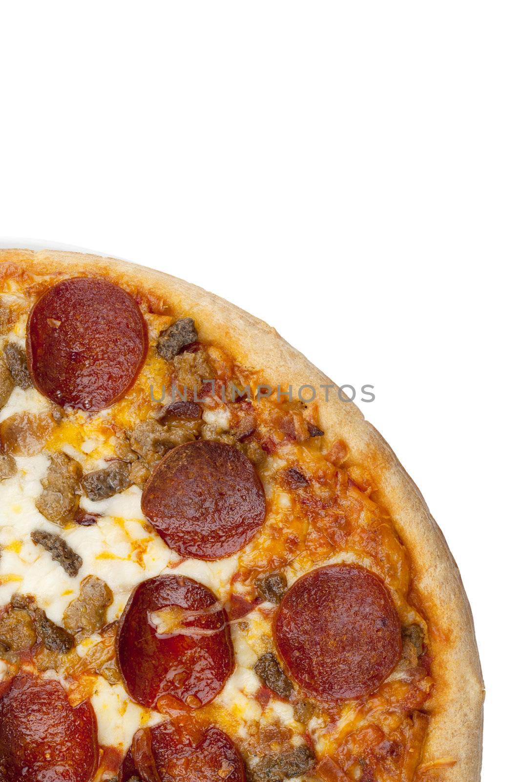 cropped image of a pizza by kozzi