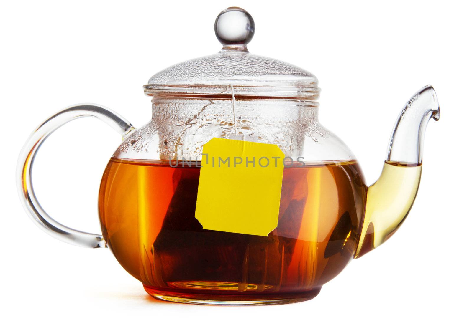 Teapot of hot black tea by Gdolgikh