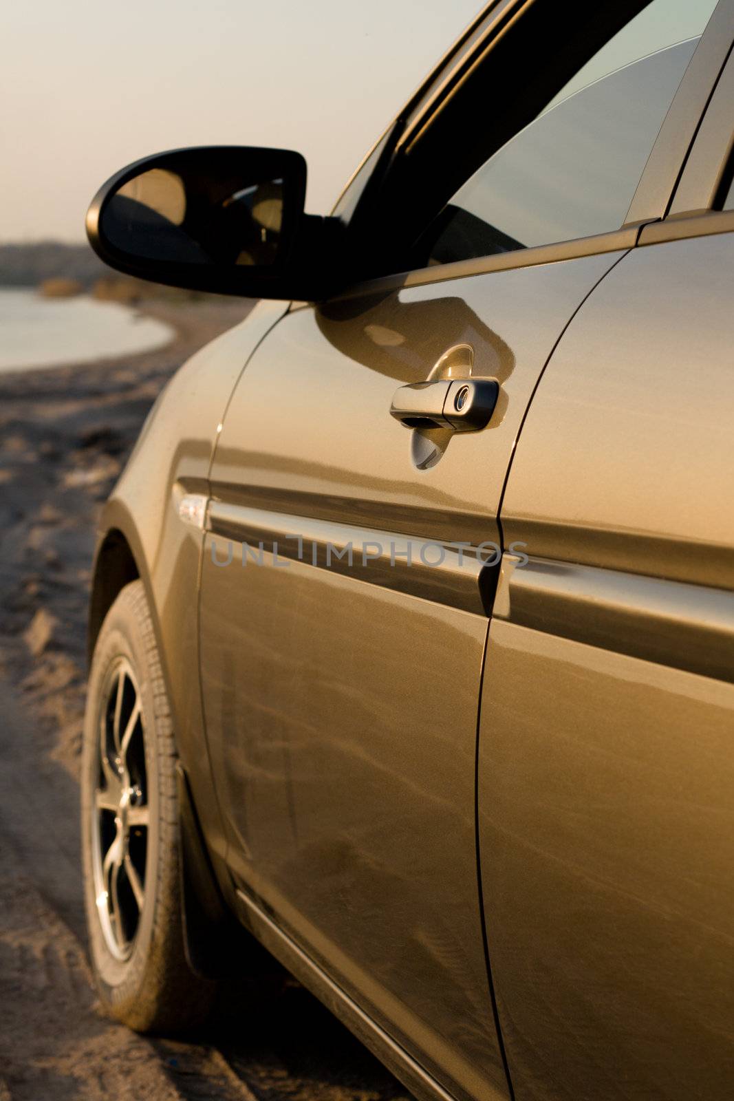 Beauiful car photo in sunset light