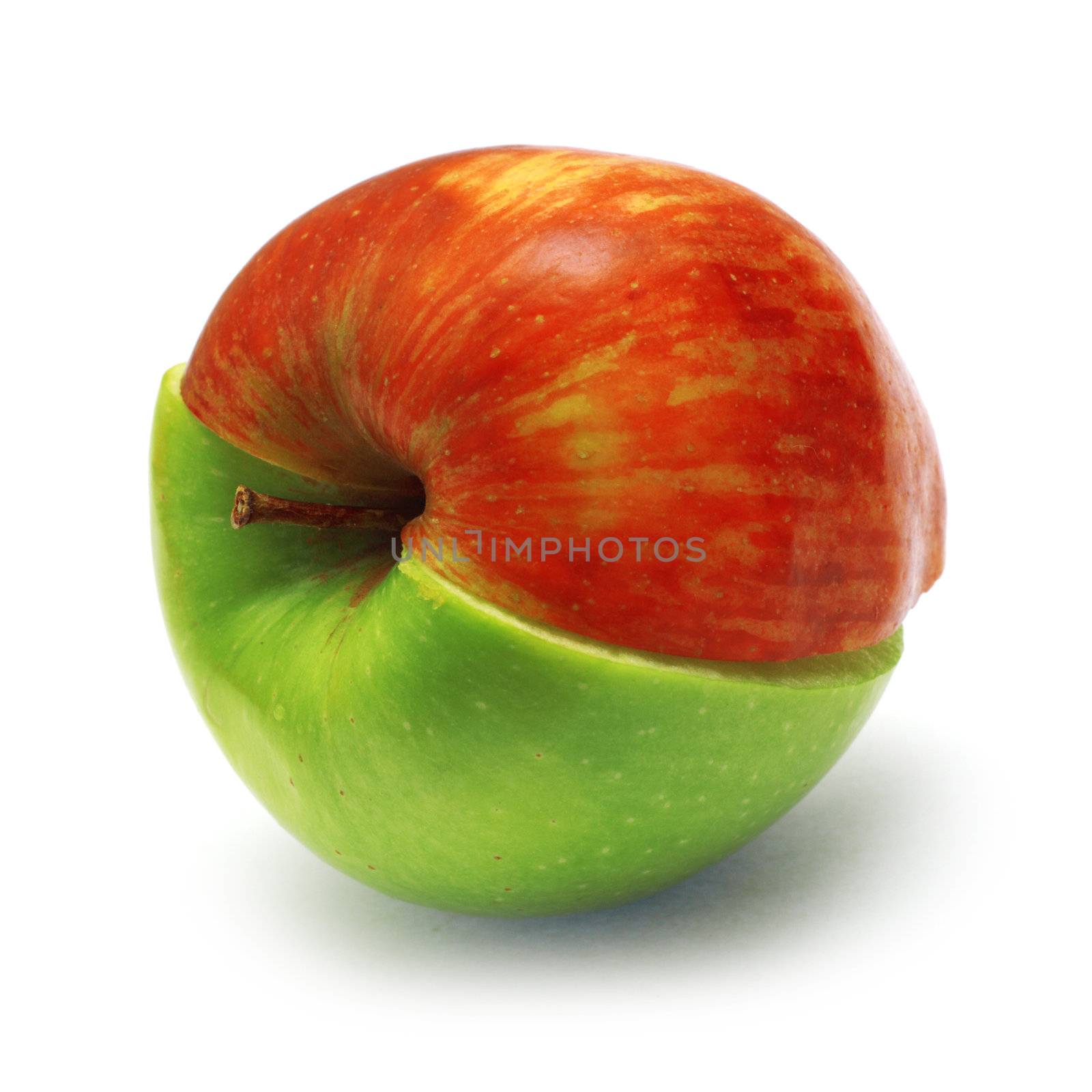 Red apple isolated on white background