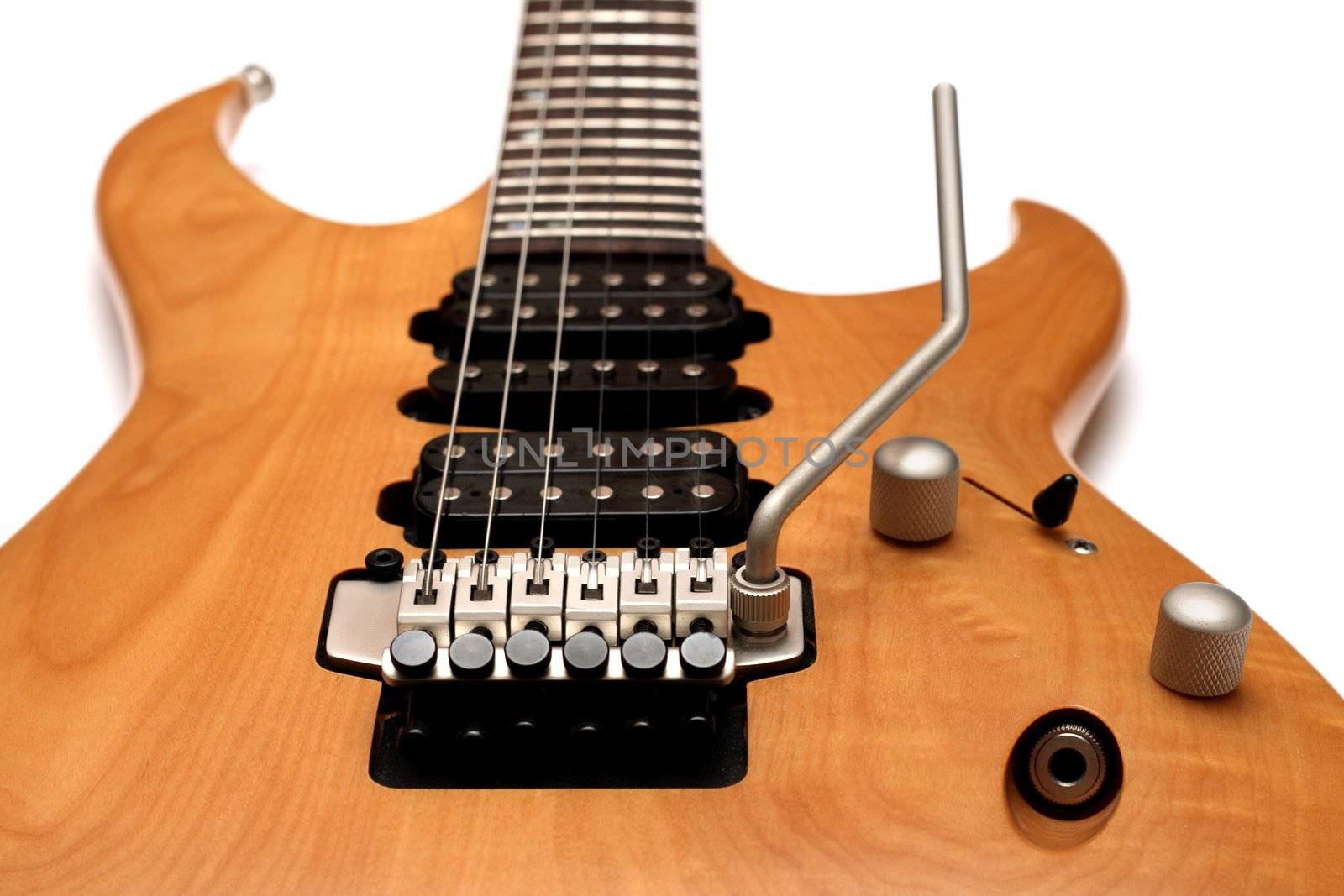 Electric guitar body closeup by Gdolgikh