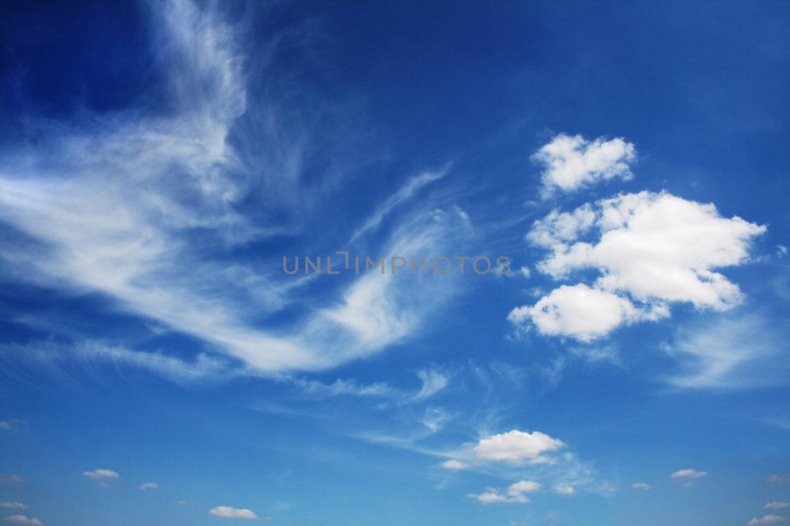 Blue sky background by Gdolgikh