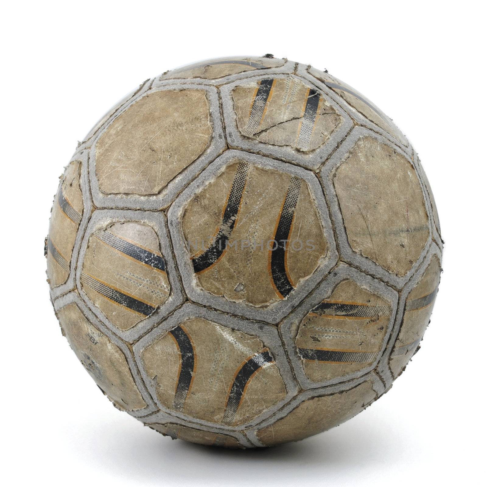 old football with clipping path