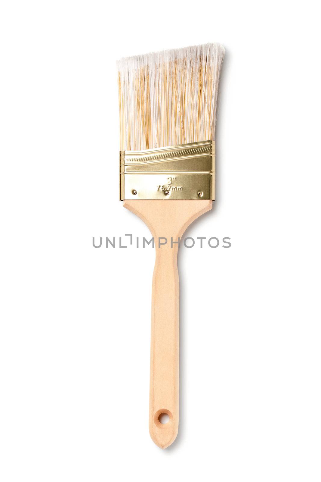 view of a paintbrush on white by kozzi
