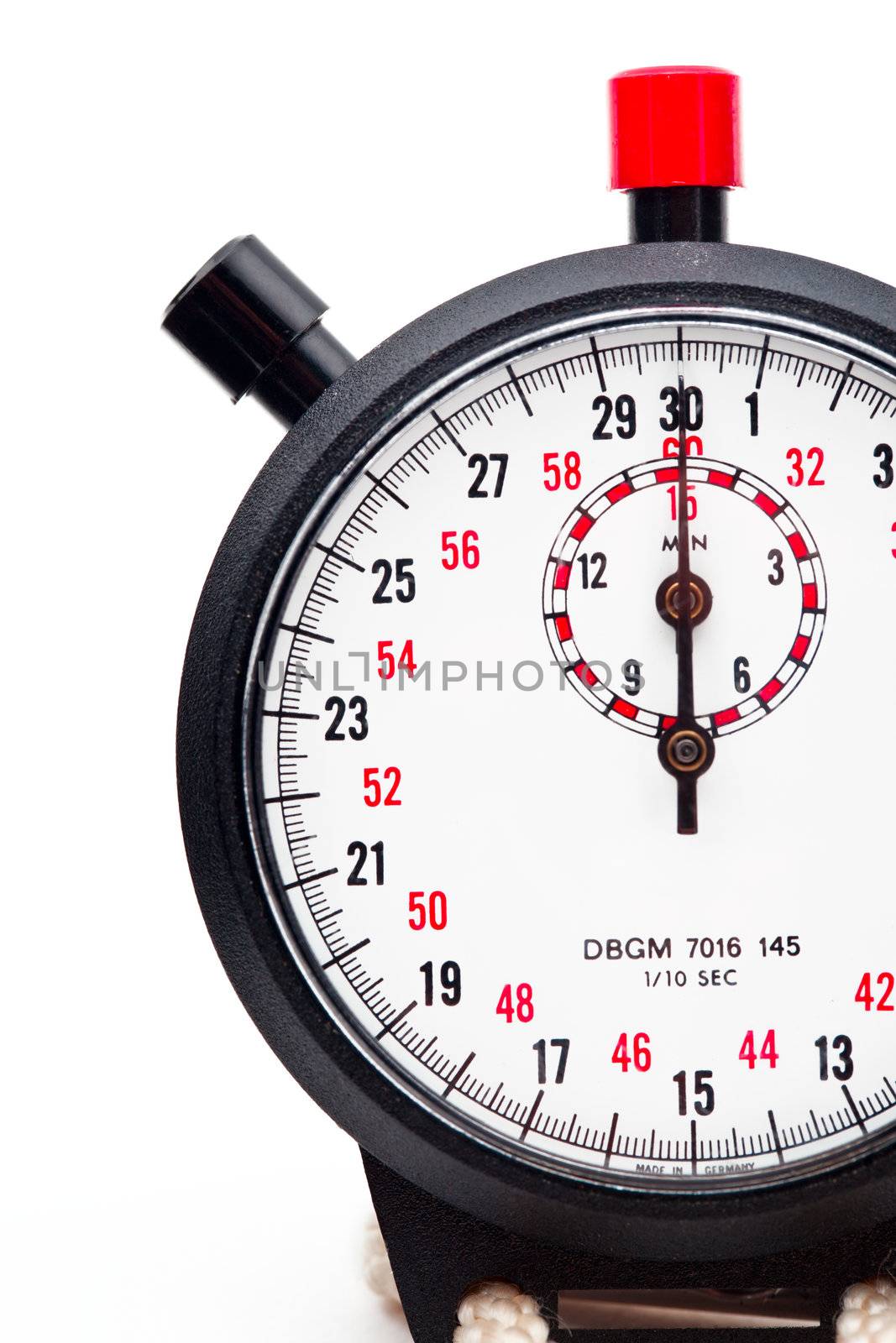 cropped image of a stopwatch over white background by kozzi