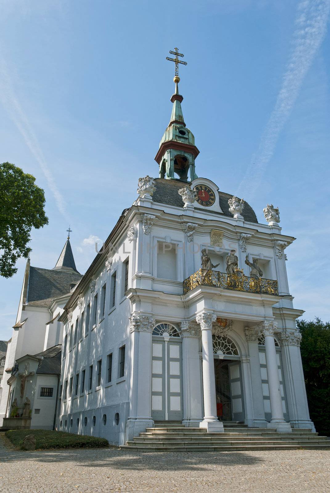 Kreuzberg Church in Bonn, Germany on blue sky background